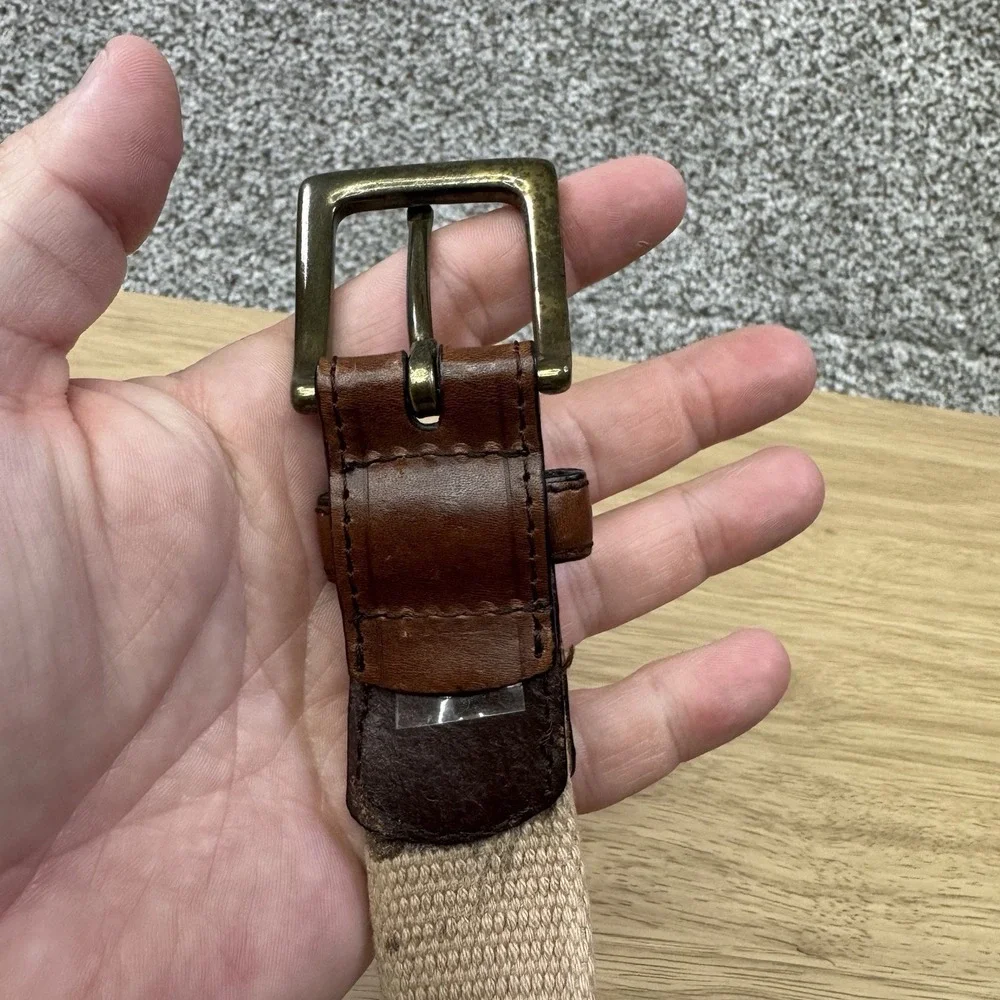 Duck Head Golf Belt Men's Size 34 / 35 Leather Canvas Hunting Outdoors Casual